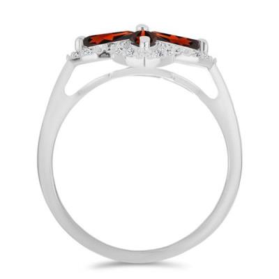 BUY 925 SILVER GARNET GEMSTONE RING